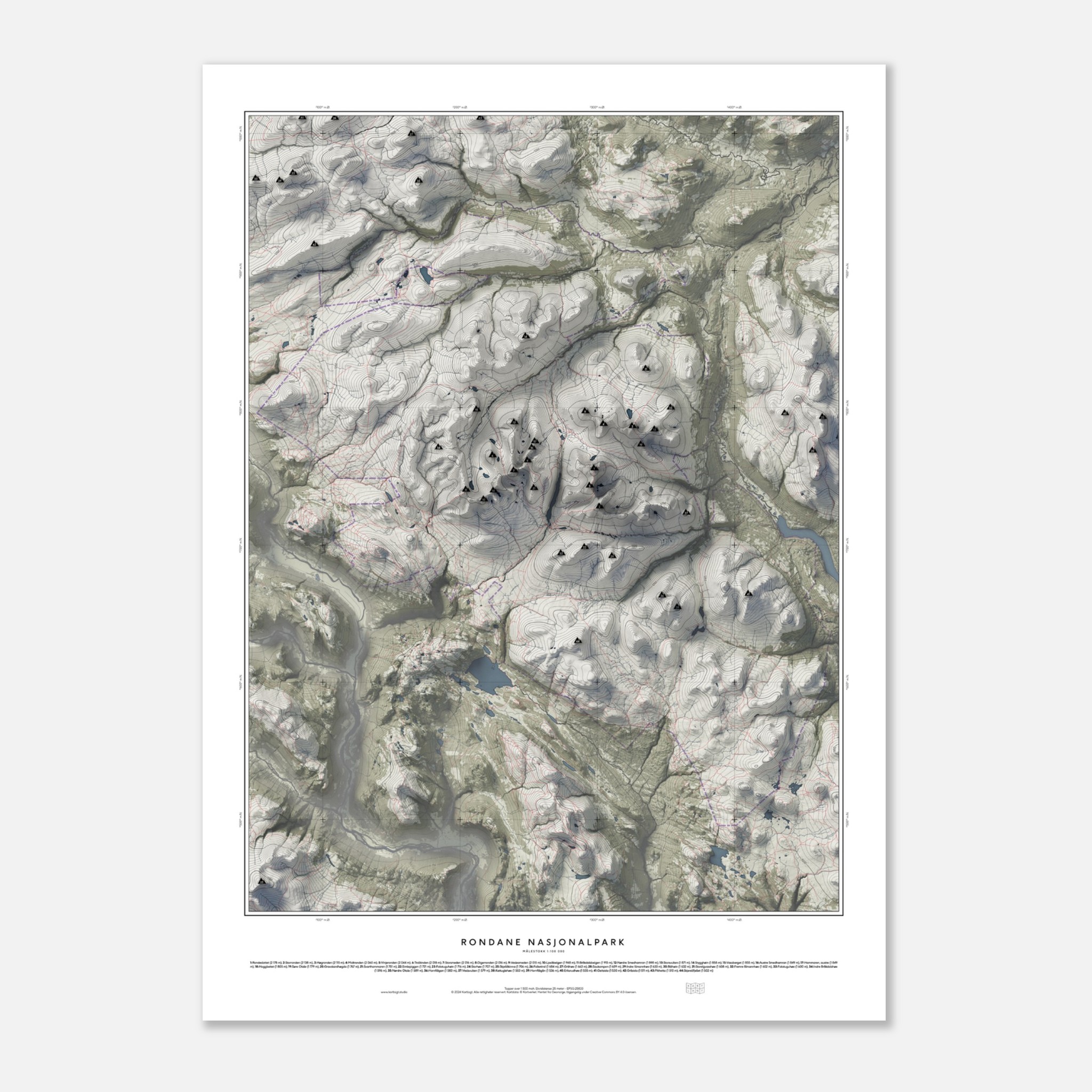 Rondane Nasjonalpark - 50x70 cm